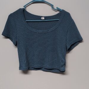 Women's Blue Crop Top